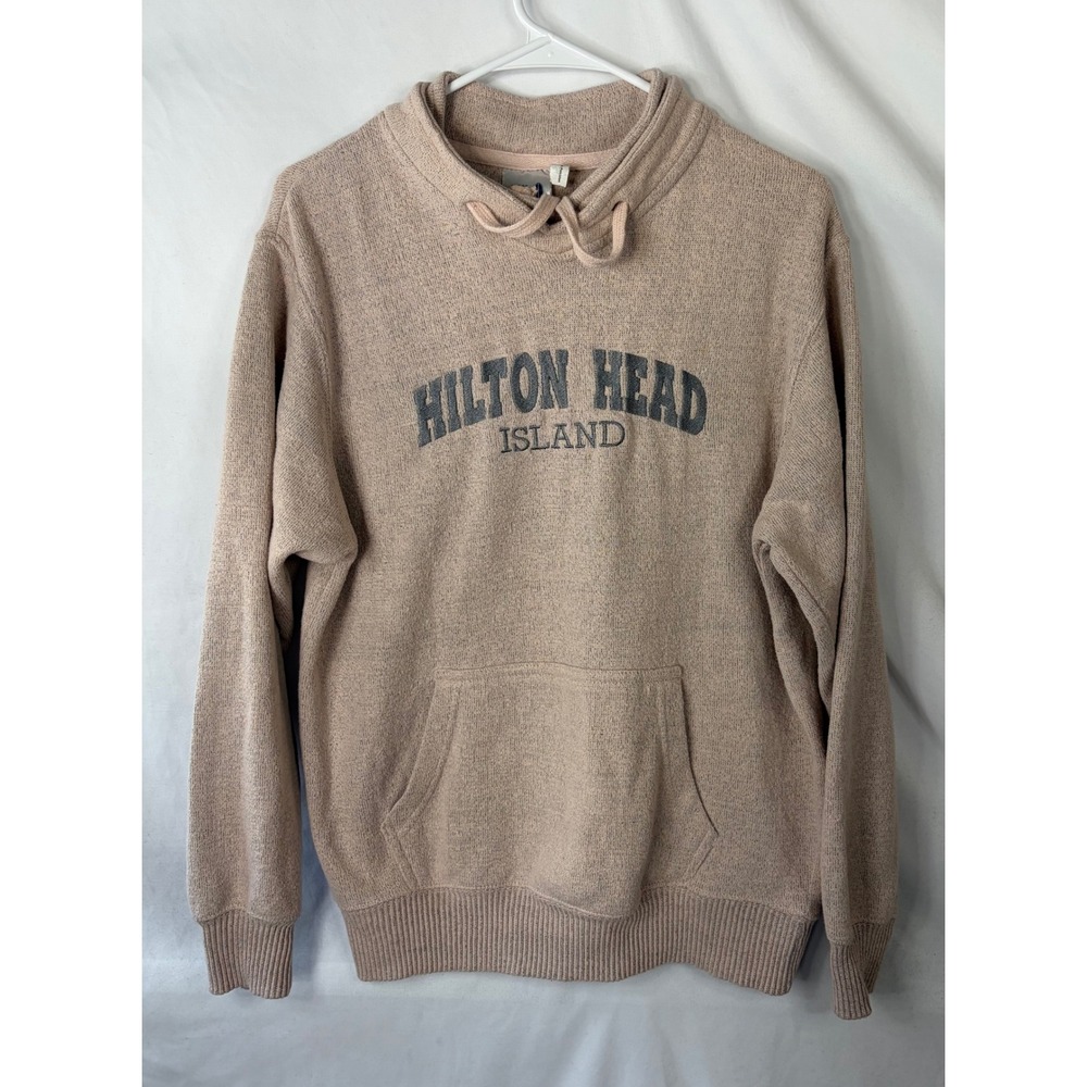 ESY Surf Co Hilton Head Island Hoodie Womens Medium Light Pink Knit Pullover - Picture 12 of 12